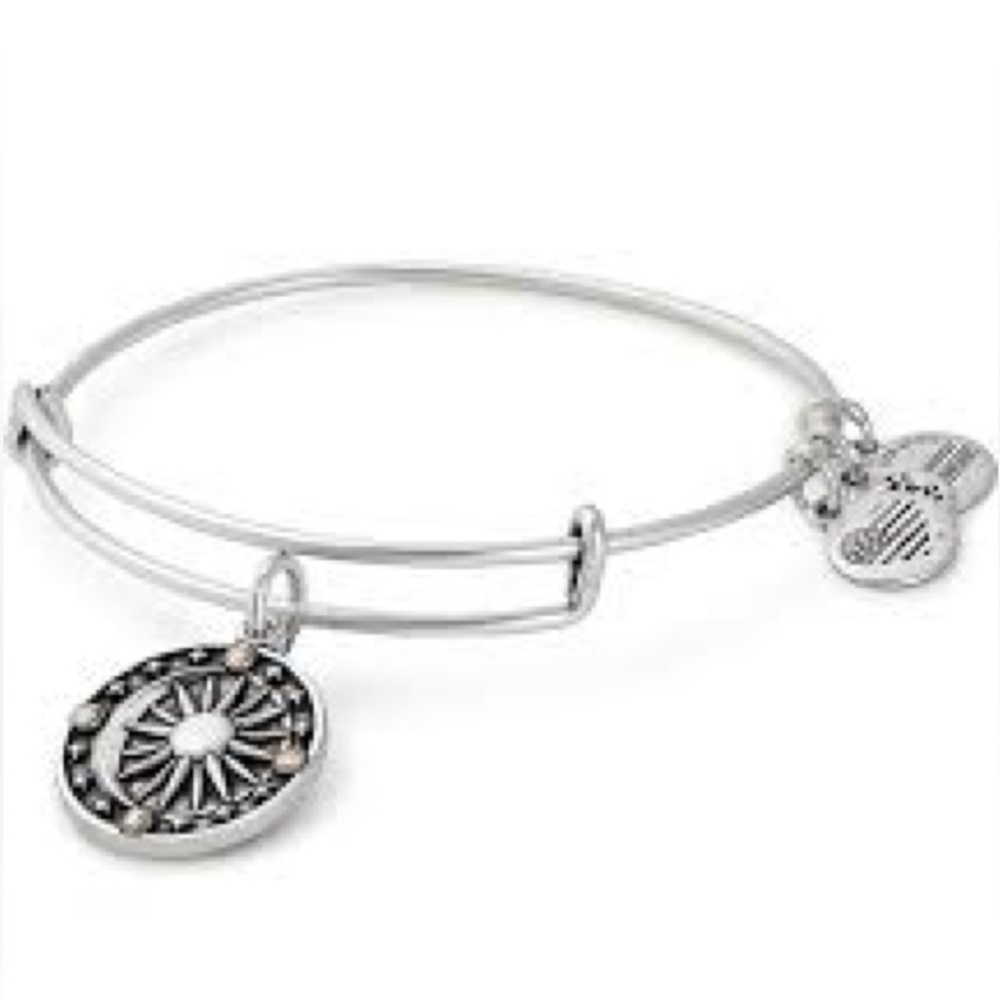 Alex and Ani Silver Charm Bangle
